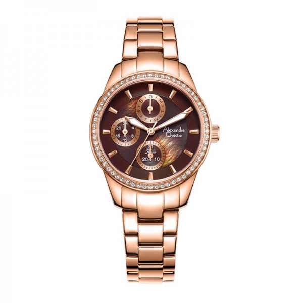 Alexandre Christie AC 2A89 Rosegold Brown BFBRGBO